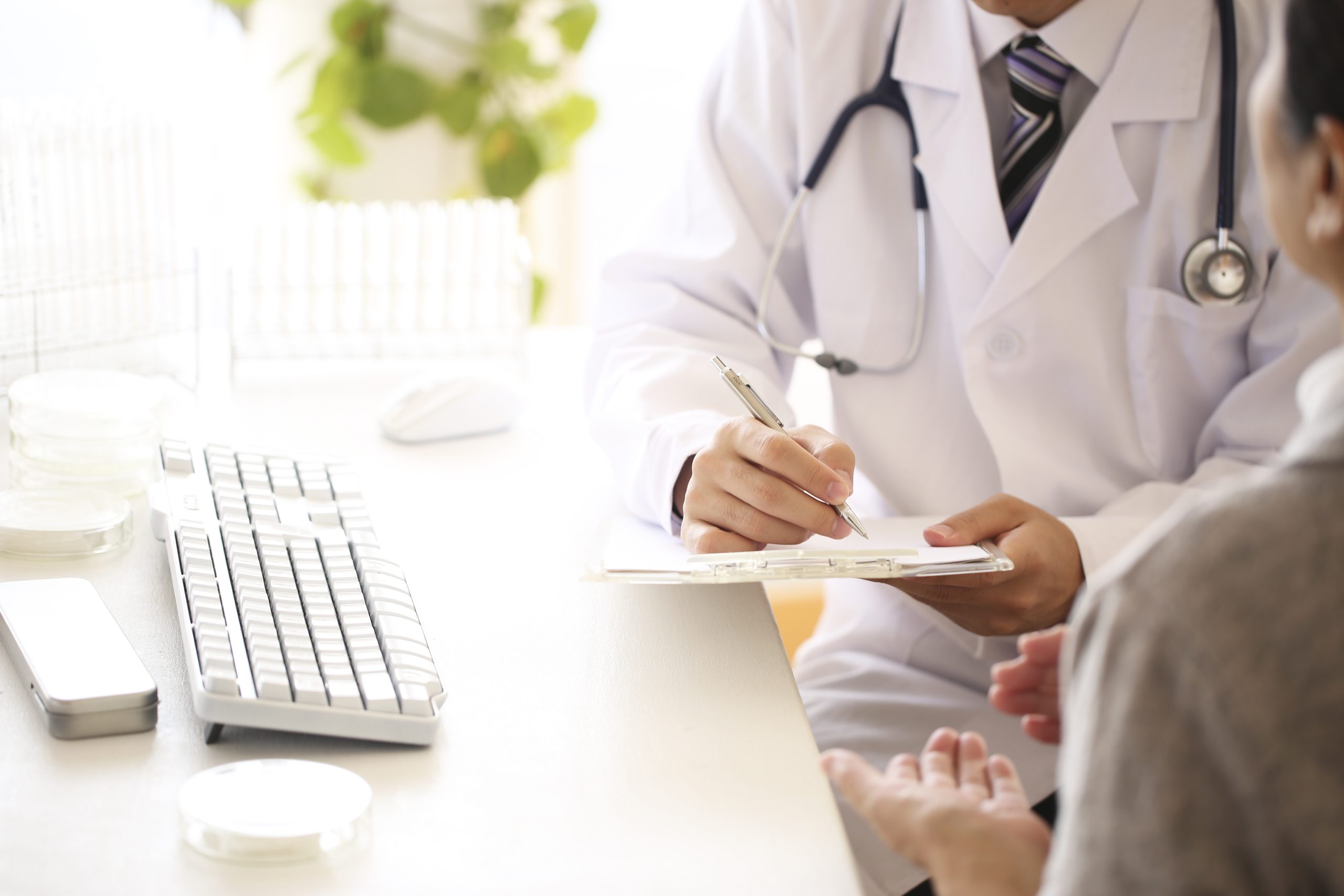 This image is of a doctor consulting with a patient.